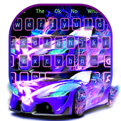 Flaming Car Keyboard icon