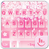 Pink Sakura Snow Keyboard icon