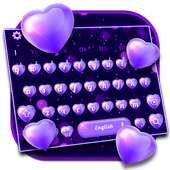 Purple Love Heart Balloon Keyboard Theme