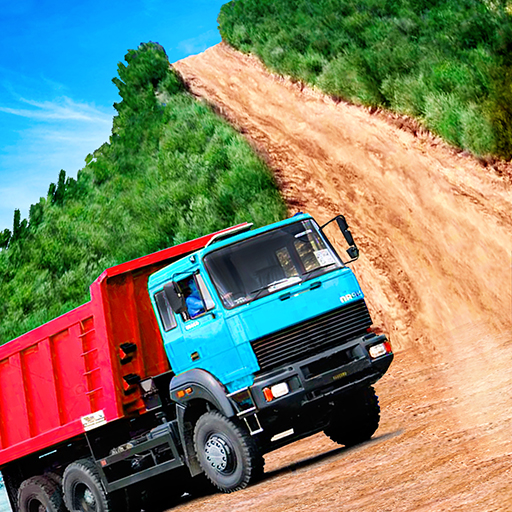 Dumper truck off-road driving icon