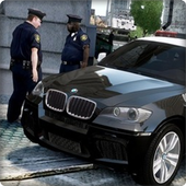 SUV Police Driving 3D icon