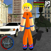 Goku Super Stickman Rope Hero Saiyan Legend Wars icon