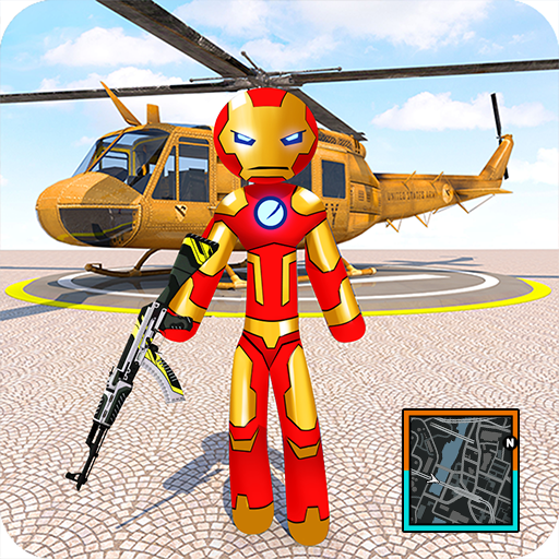 Iron Stickman Rope Hero - Gangstar Crime Mission icon