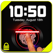 Fingerprint scanner lock prank icon