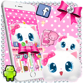 Cute Kawaii Kitty Pink Bow Kitty Theme icon
