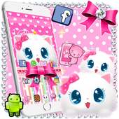 Cute Kawaii Kitty Pink Bow Kitty Theme on 9Apps