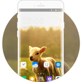 Theme for animals lamb one plus6 wallpaper icon