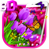 3D Tulip Flower Parallax Launcher Theme💐🌷 icon