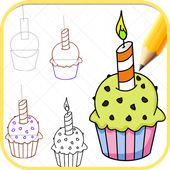 How to draw cake icon