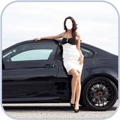 ikon Car Girl Photo Montage