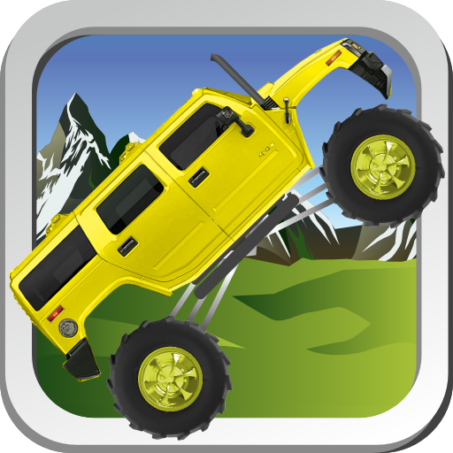 Monster truck hill racer icon