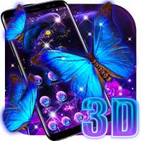 Beautiful Neon Butterfly Live Wallpaper Theme on 9Apps