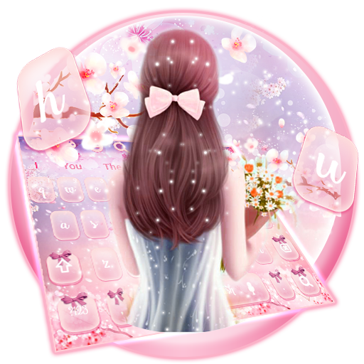 Cute Pink Princess Girl Keyboard Theme icon
