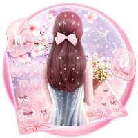 Cute Pink Princess Girl Keyboard Theme