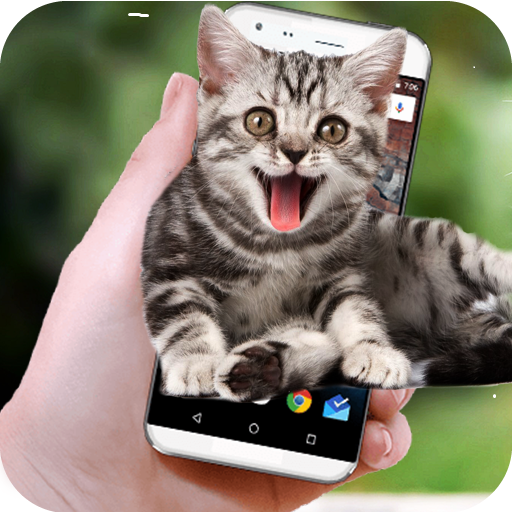 Funny Cat Walks On Screen - Cute Animation icon