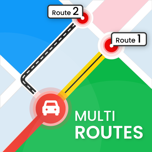 Multi Stop Navigation Fast Route Maps Go Direction icon