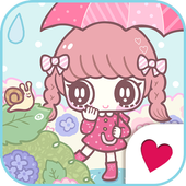 Cute wallpaper★Rainy girl icon