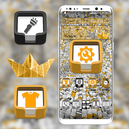 Creative 3D Box Launcher Theme icon