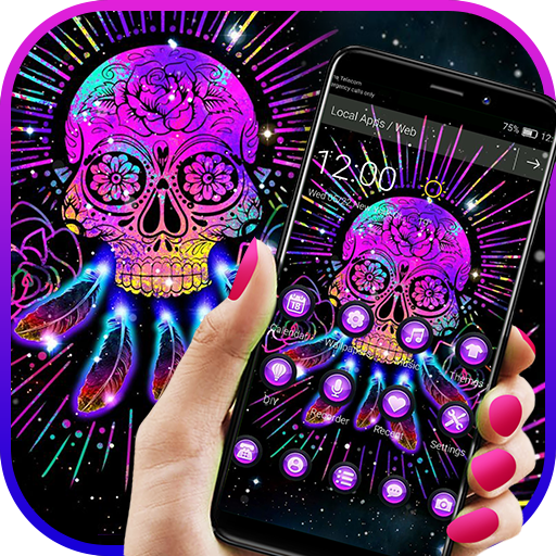 3D Galaxy Skull Dream Catcher Gravity Theme icon