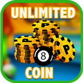Unlimited Coin For 8 ball pool prank icon
