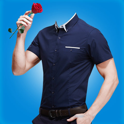 Men Short Shirt Photo Suit icon