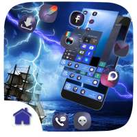 3D Blue Thunder Theme