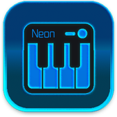 Neon piano simulator icon