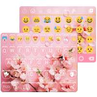 Pink Spring Emoji Keyboard Live Wallpaper on 9Apps