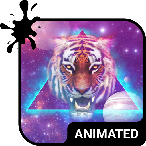 Space Tiger Animated Keyboard   Live Wallpaper icon