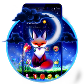 Cute wolf night theme иконка