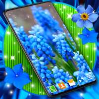 Blue Flowers Live Wallpaper on 9Apps