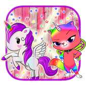 Unicorn Cat Cartoon