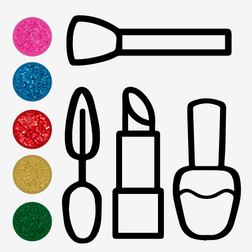 Glitter Makeup Tools Coloring &amp; Drawing Rainbow icon
