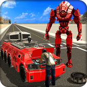 Big Muscular Truck Robot Mechanic Car Workshop icon