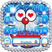 Glitter Blue Cat keyboard icon