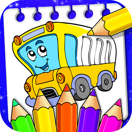 Vehicle Drawing and Coloring Book icon