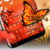 Orange Butterfly Keyboard أيقونة