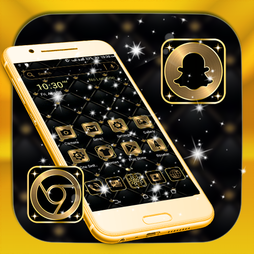 Gold Black Launcher Theme icon