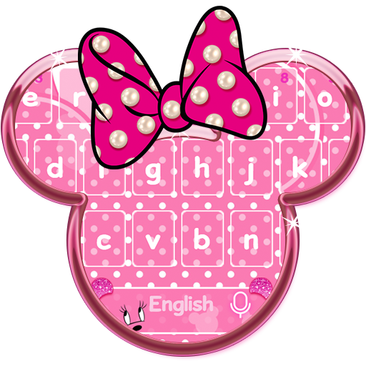 Minny Cute Pink Bowknot Keyboard Theme icon