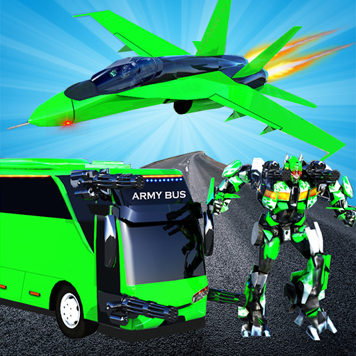 Army Bus Robot:Flying Car Game icon