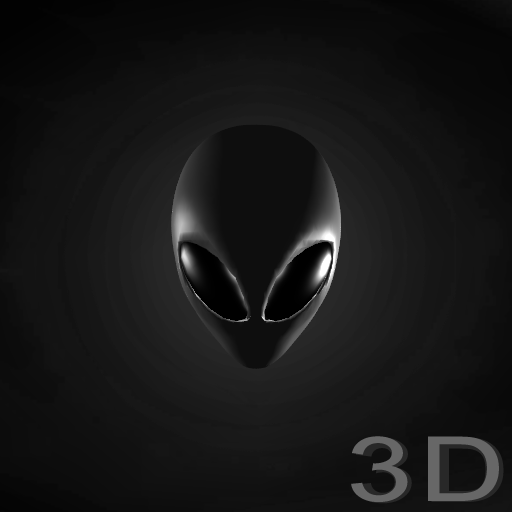 Grey Alien Head Wallpaper icon