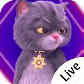 Animal theme for cool cat shining show icon