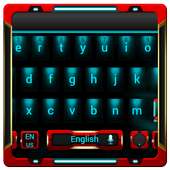 Keyboard robot merah neon biru on 9Apps