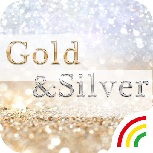 Gold &amp; Silver Diamond Keyboard Theme icon
