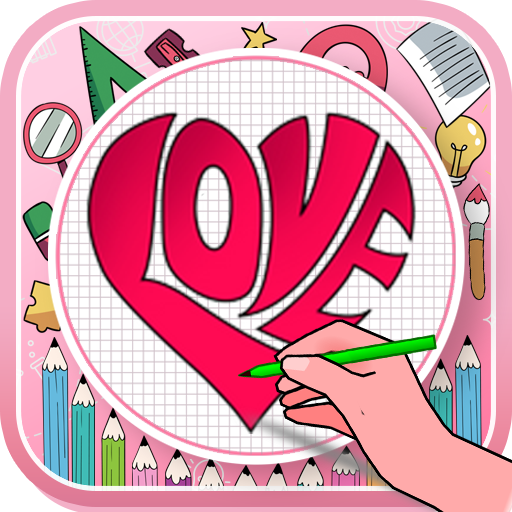 Learn how to draw hearts step by step icon
