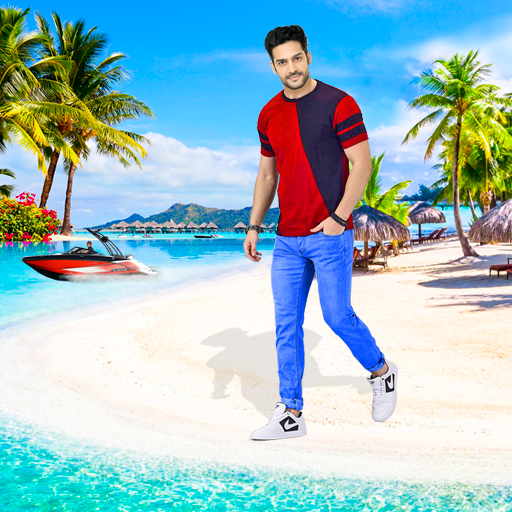 Beach photo editor and frames icon