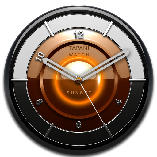 SUNSET Designer Clock Widget orange icon