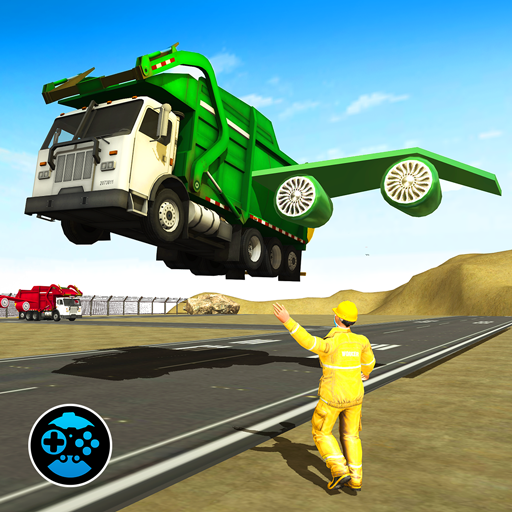 City Garbage Flying Truck- Flying Games icon