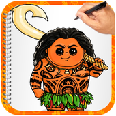 How To Draw Maui Moana icon
