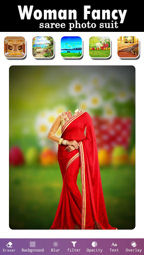 Woman Fancy Saree Photo Suit screenshot 2